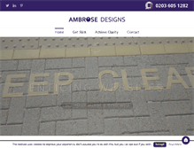 Tablet Screenshot of ambrosedesigns.co.uk